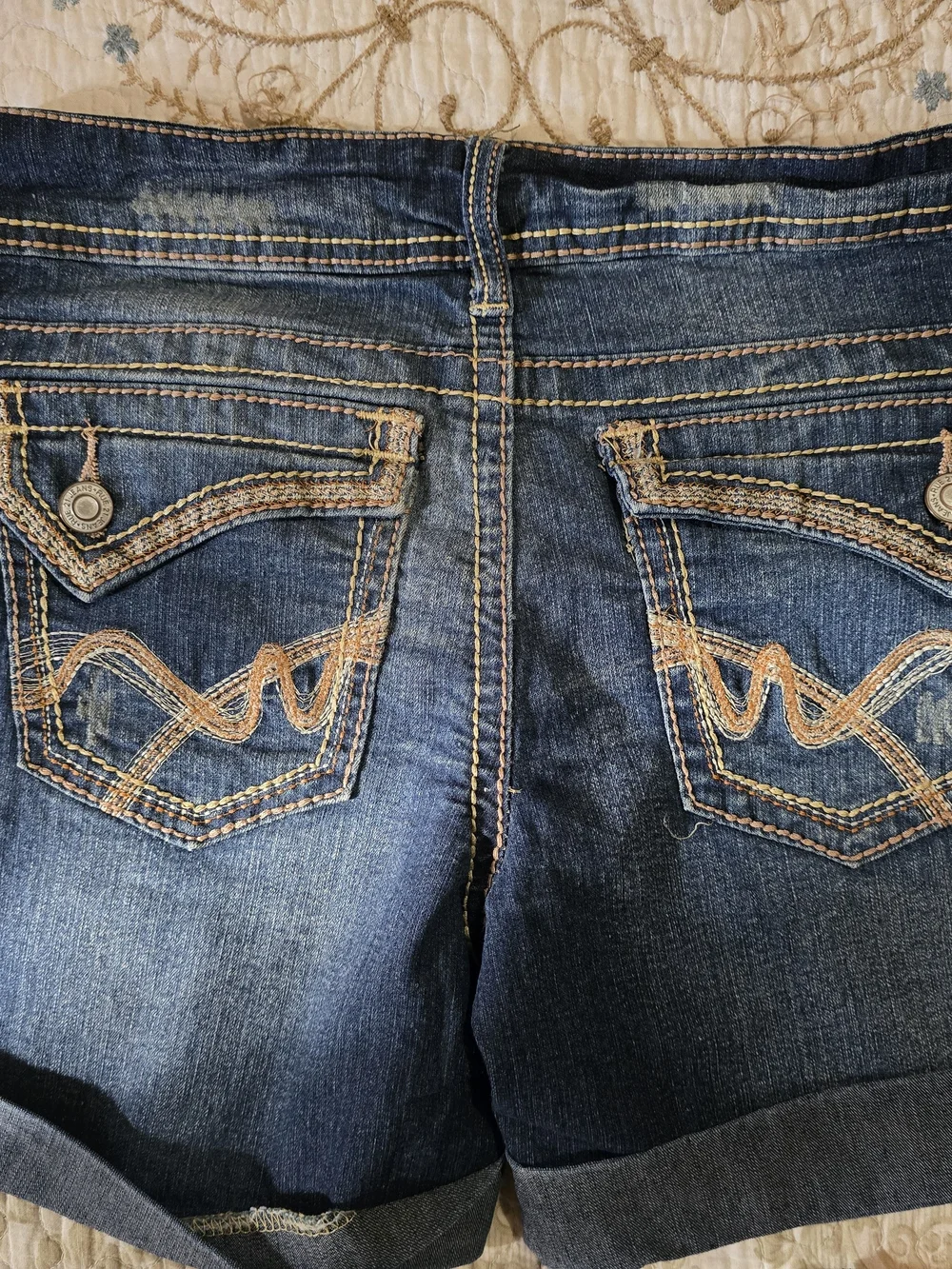 Rue21 Womens's Dark Blue Embroidered Jeans